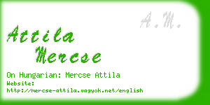 attila mercse business card